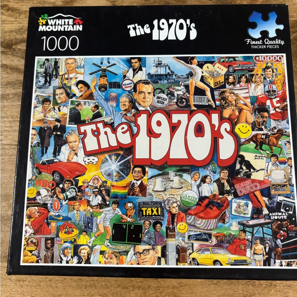 White Mountain 1970's Collage Jigsaw Puzzle 1000 Pieces